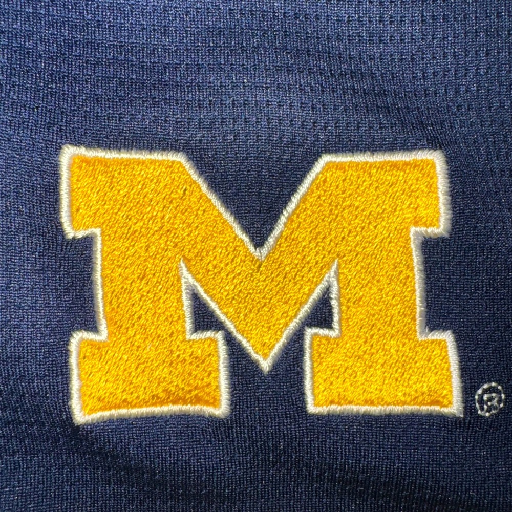 Nike Michigan Wolverines Polo Shirt Mens Large Navy Blue Dri-FIT F5BLM 11847X - Picture 5 of 10